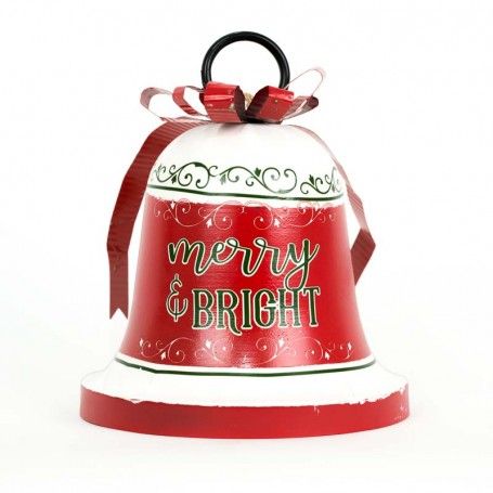 Campana Natalizia in Latta Rossa H.28 cm