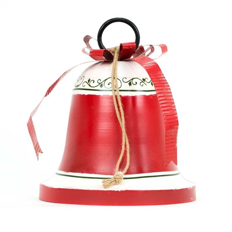 Campana Natalizia in Latta Rossa H.28 cm