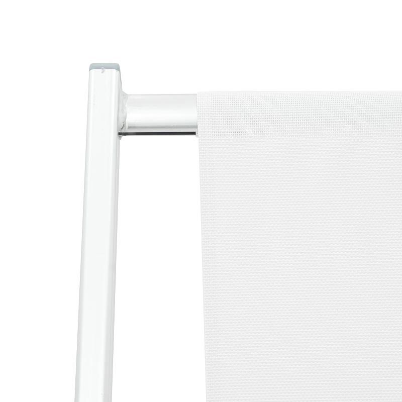 Sedia Sdraio da Giardino e Spiaggia in Alluminio Bianca Olaf