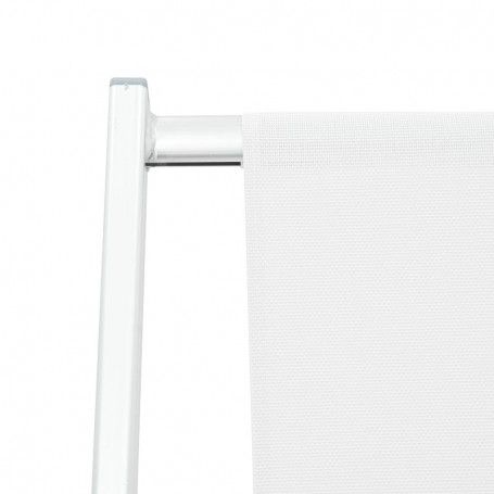 Sedia Sdraio da Giardino e Spiaggia in Alluminio Bianca Olaf