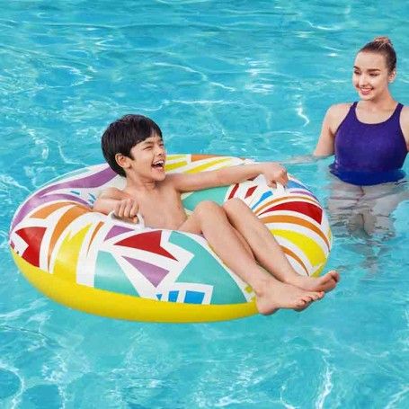 Ciambella Salvagente Fantasia Geometrica D.107 cm - Bestway Ciambella Salvagente Fantasia Geometrica D.107 cm - Bestway