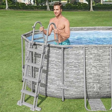 Scala di Sicurezza per Piscine H.122 cm - Bestway 58331 Scala di Sicurezza per Piscine H.122 cm - Bestway 58331