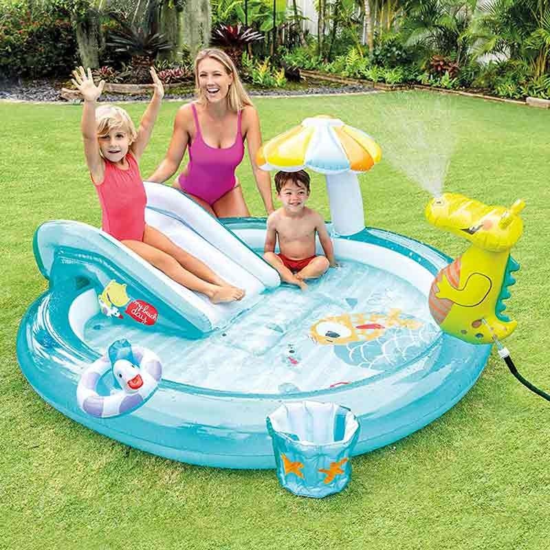 Play Center con Scivolo Gonfiabile 201x170xH.84 cm - Intex 57165