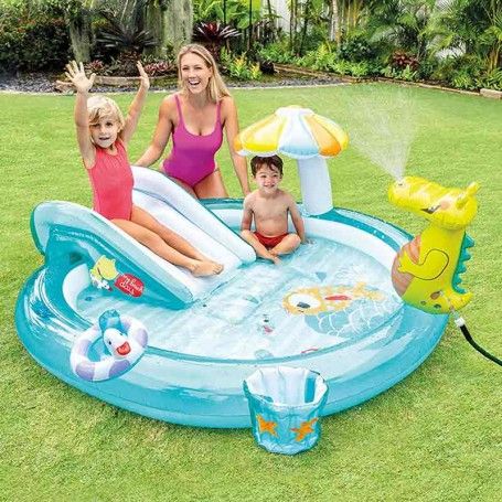 Play Center con Scivolo Gonfiabile 201x170xH.84 cm - Intex 57165