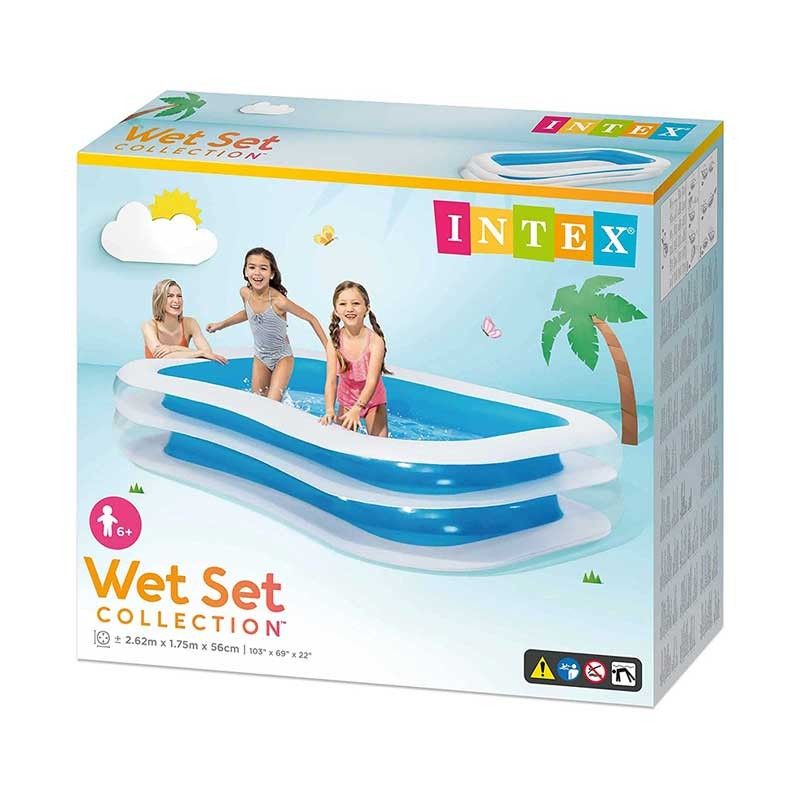 Piscina Gonfiabile Rettangolare 262x175xH.56 cm - Intex 56483