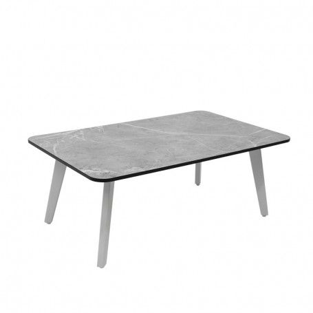 Set Divano da Giardino in Alluminio e Corde - Lipari Bianco e Grigio