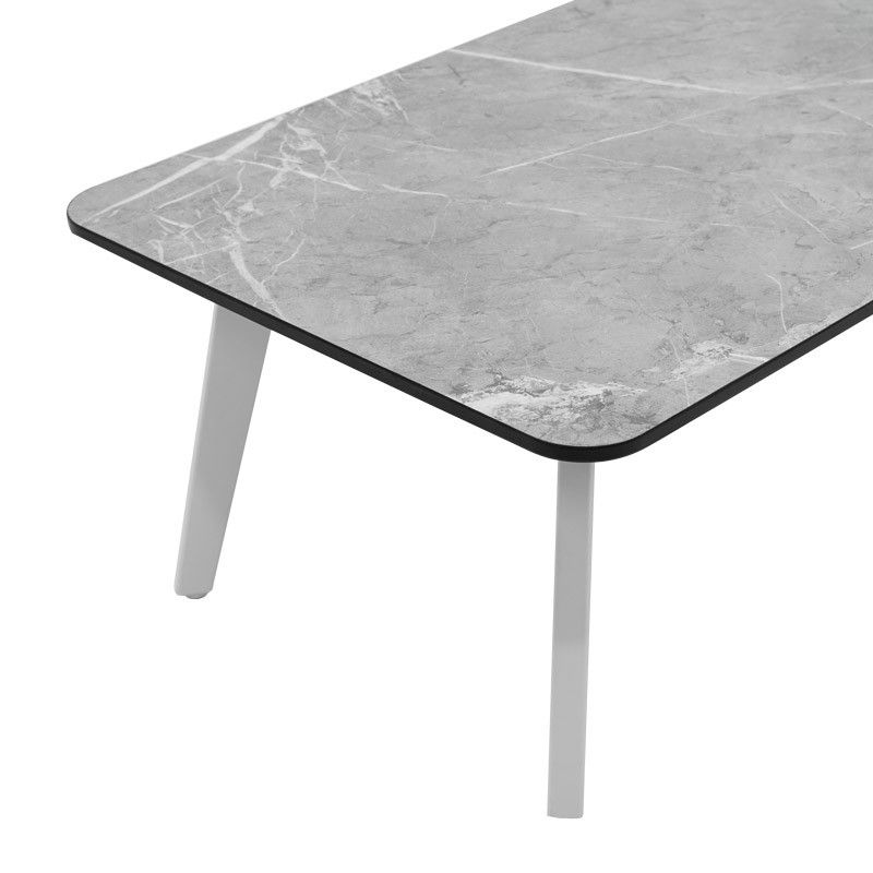 Set Divano da Giardino in Alluminio e Corde - Lipari Bianco e Grigio