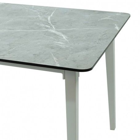 Tavolo Rettangolare per Esterni in Alluminio Bianco e Grigio | Panarea