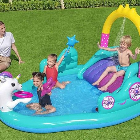 Piscina Gonfiabile Play Center Unicorno 274x198x137 cm -  Bestway 53097