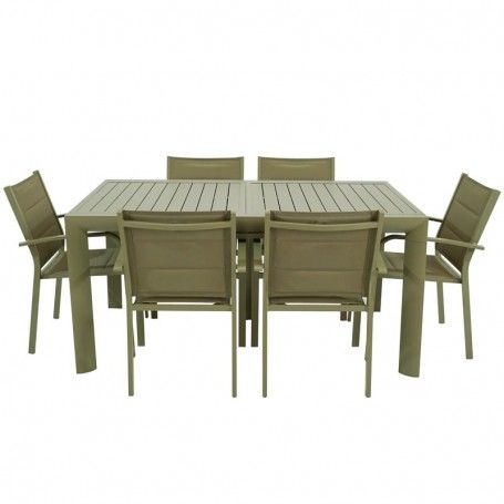 Tavolo Rettangolare Allungabile in Alluminio Tortora | Coffee