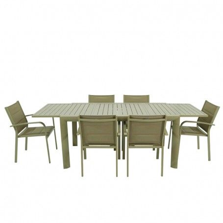 Tavolo Rettangolare Allungabile in Alluminio Tortora | Coffee