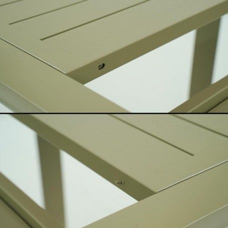 Tavolo Rettangolare Allungabile in Alluminio Tortora | Coffee