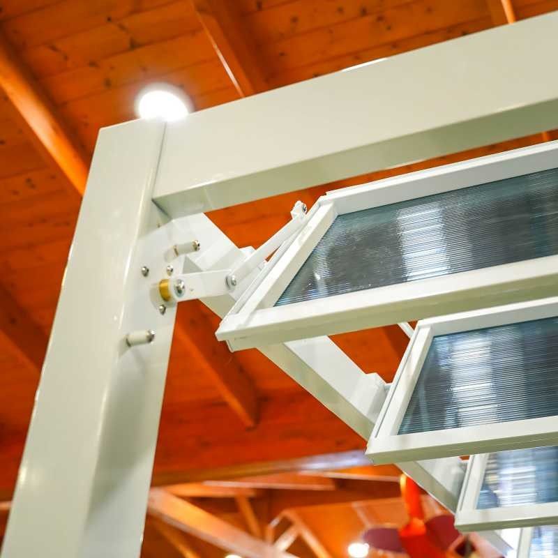 Gazebo da Giardino in Alluminio Bianco 3x3 m Copertura con Pannelli Mobili