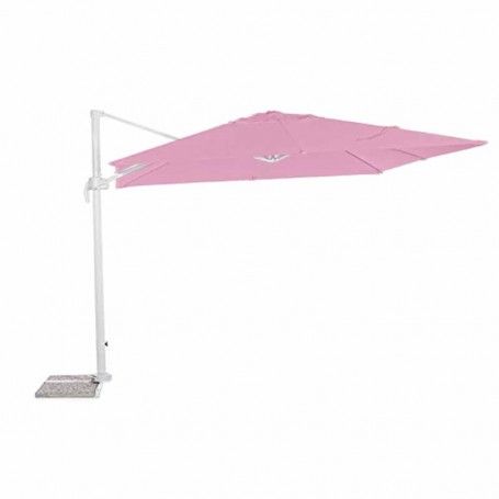 Ombrellone Decentrato da Giardino in Alluminio 3x3 mt Rosa | Alba