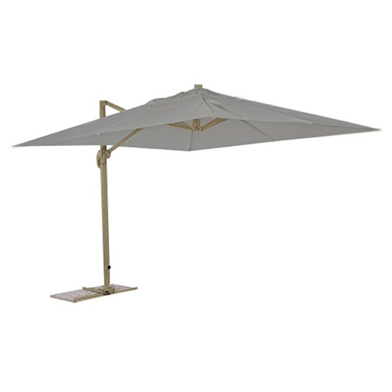 Ombrellone Decentrato da Giardino in Alluminio 3x3 mt Grigio-Tortora | Alba