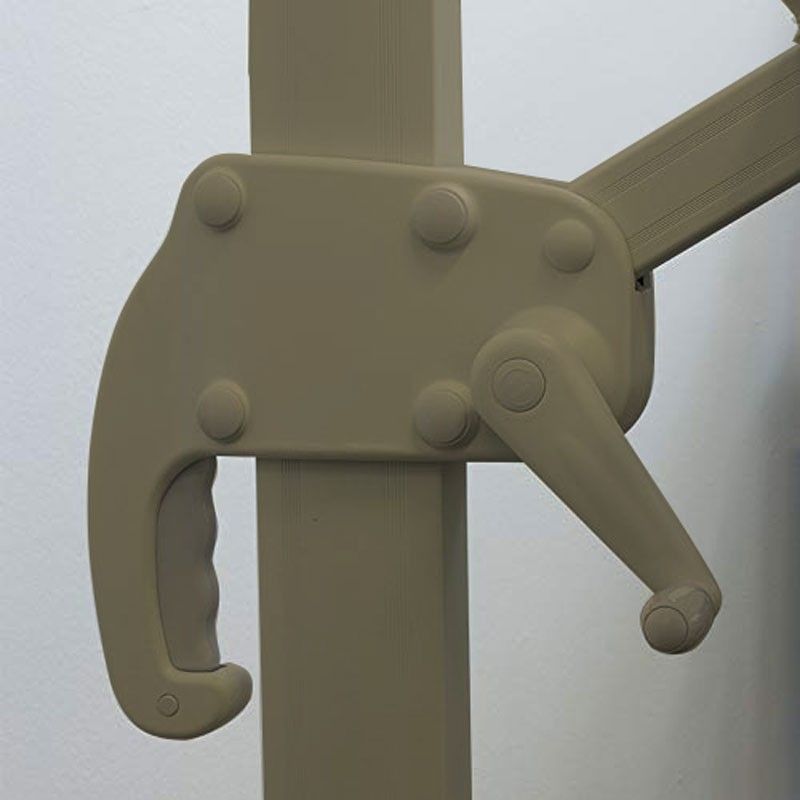 Ombrellone Decentrato da Giardino in Alluminio 3x3 mt Grigio-Tortora | Alba