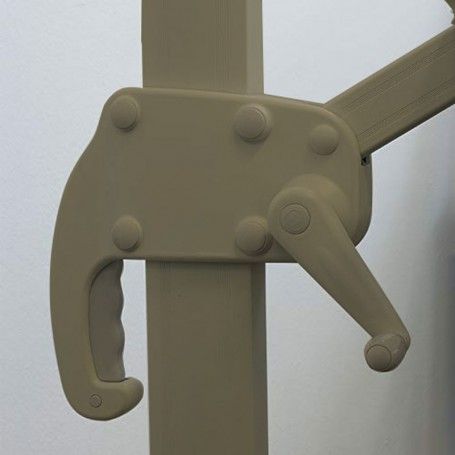 Ombrellone Decentrato da Giardino in Alluminio 3x3 mt Grigio-Tortora | Alba