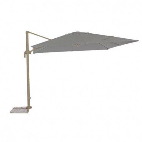 Ombrellone Decentrato da Giardino in Alluminio 3x3 mt Grigio-Tortora | Alba
