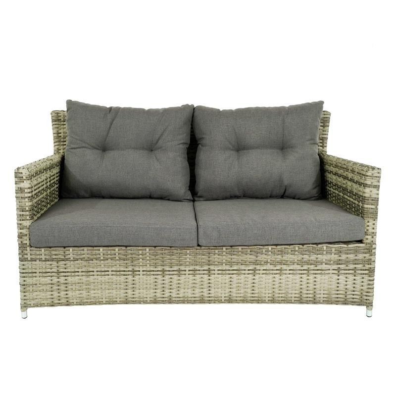 Set Divano da Giardino in Alluminio Beige - Lisandro