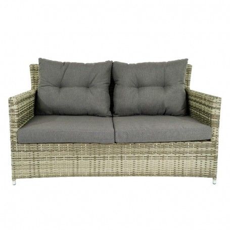 Set Divano da Giardino in Alluminio Beige - Lisandro Set Divano da Giardino in Alluminio Beige - Lisandro