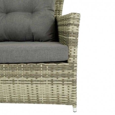 Set Divano da Giardino in Alluminio Beige - Lisandro Set Divano da Giardino in Alluminio Beige - Lisandro