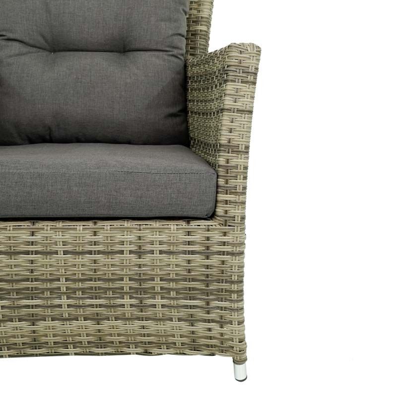 Set Divano da Giardino in Alluminio Beige - Lisandro