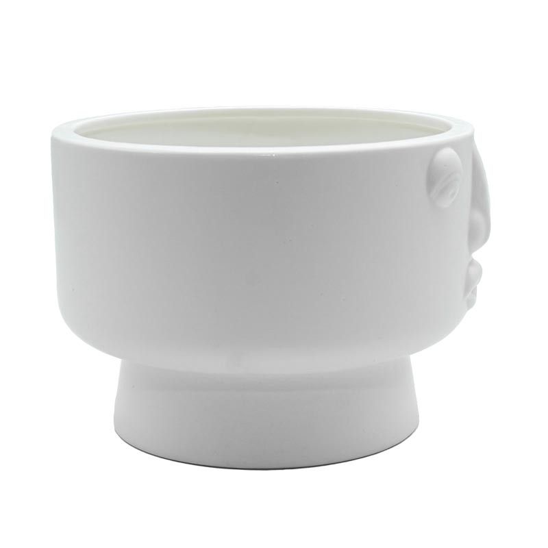 Vaso in Ceramica Bianco H.13 cm