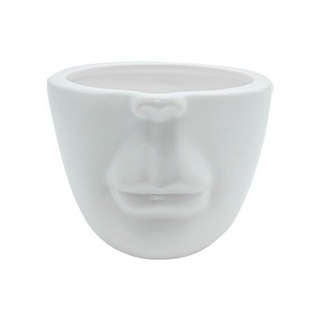 Vaso in Ceramica Bianco H.10 cm Vaso in Ceramica Bianco H.10 cm