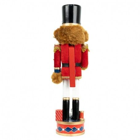 Orso Schiaccianoci Natalizio con Tromba H.36 cm