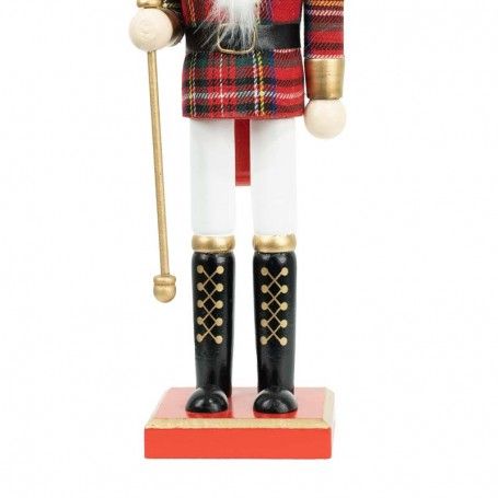 Schiaccianoci Natalizio con Scettro e Giacca a Quadri H.38 cm