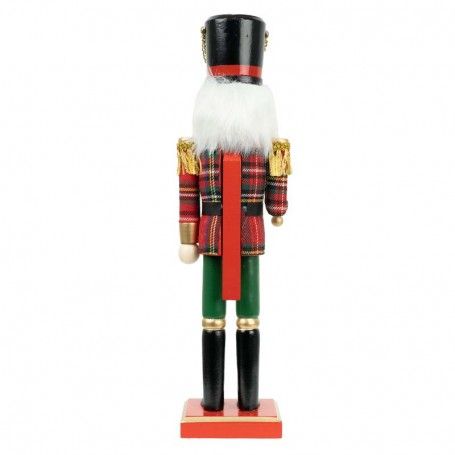 Schiaccianoci Natalizio con Spada e Giacca a Quadri H.38 cm