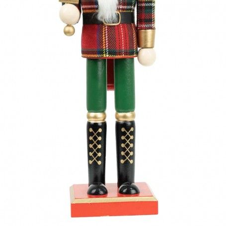 Schiaccianoci Natalizio con Spada e Giacca a Quadri H.38 cm
