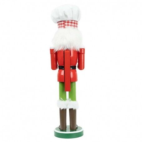 Schiaccianoci Natalizio Chef con Vassoio e Biscotti H.38 cm