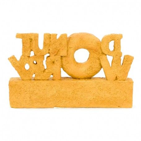 Scritta Natalizia "Donut Worry be Merry" in Resina 16,5x3x10 cm