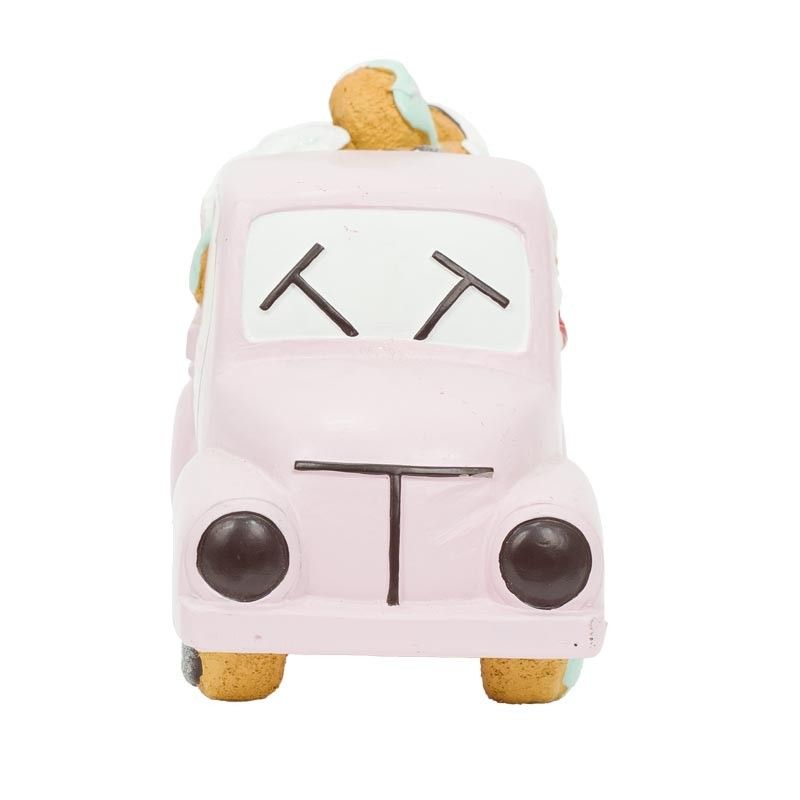 Furgoncino con Babbo Natale e Ciambelle in Resina 17x8x11,5 cm