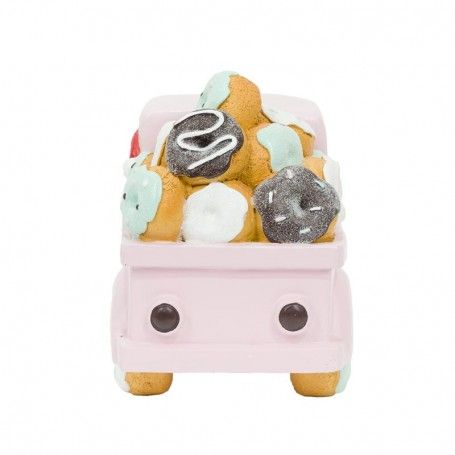 Furgoncino con Babbo Natale e Ciambelle in Resina 17x8x11,5 cm