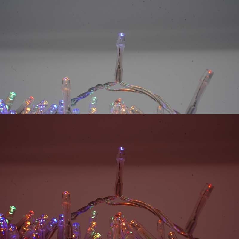 Catena Luminosa Multicolor 1000 Led| Cavo Trasparente| Funzione Memory |50 metri Uso Esterno IP44