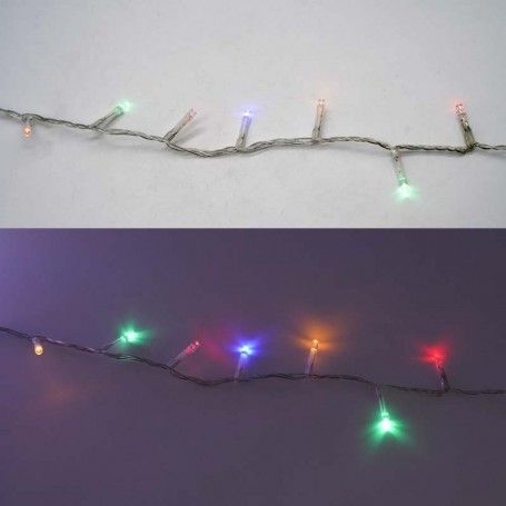 Catena Luminosa Multicolor 1000 Led| Cavo Trasparente| Funzione Memory |50 metri Uso Esterno IP44