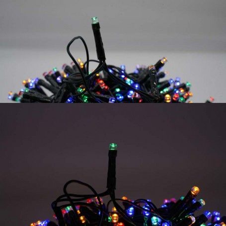 Catena Luminosa Multicolor 1000 Led| Cavo Verde| Funzione Memory |50 metri Uso Esterno IP44