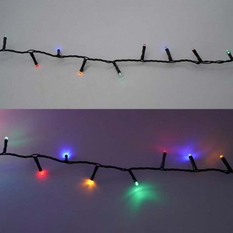 Catena Luminosa Multicolor 1000 Led| Cavo Verde| Funzione Memory |50 metri Uso Esterno IP44