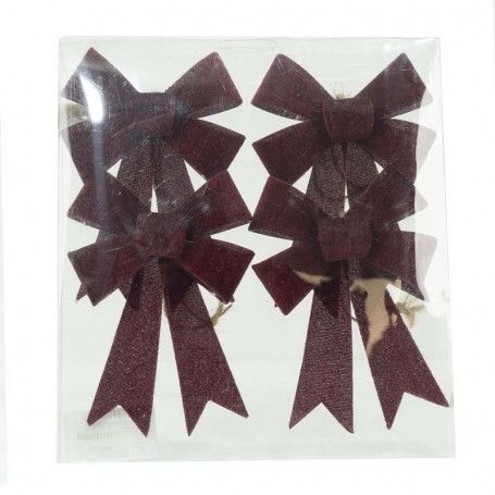 Fiocchi Natalizi da Appendere H.14 cm Confezione da 4 Pz