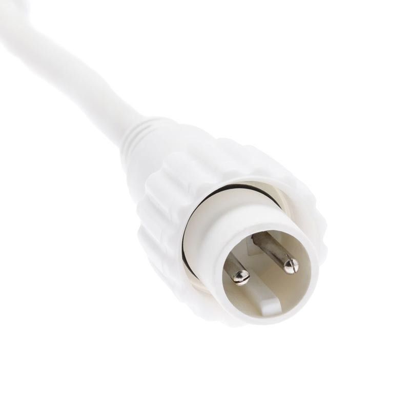 Pioggia Luminosa professionale Prolungabile | Cavo Bianco 3 x h.0,9 mt | 156 Led Bianco Caldo + 18 Flash | Uso esterno IP67