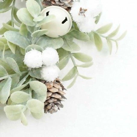 Girocandela Natalizio con Pigne e Bacche D.9 cm Girocandela Natalizio con Pigne e Bacche D.9 cm