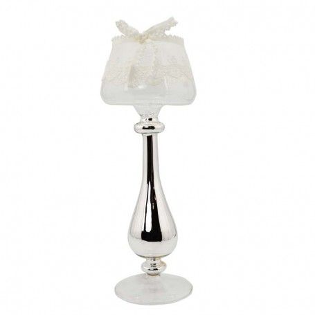 Paralume in Vetro e Silver H.33 cm