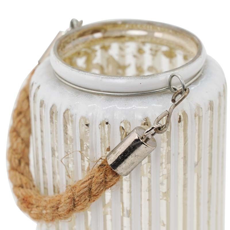 Porta Candela Piccolo Effetto Argento Antico