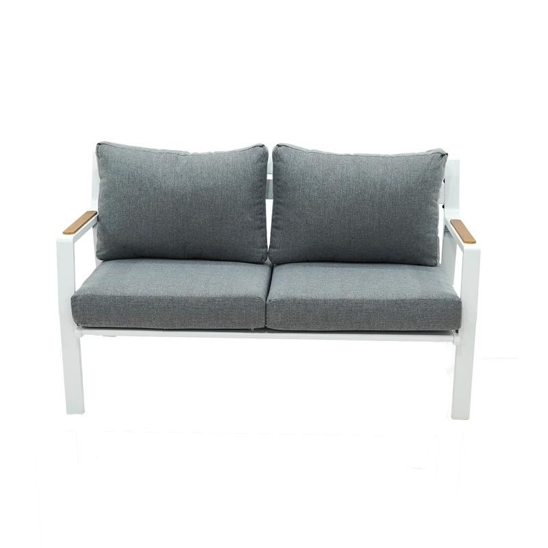 Completo Divano Iside | Struttura in Alluminio Bianco e Polywood