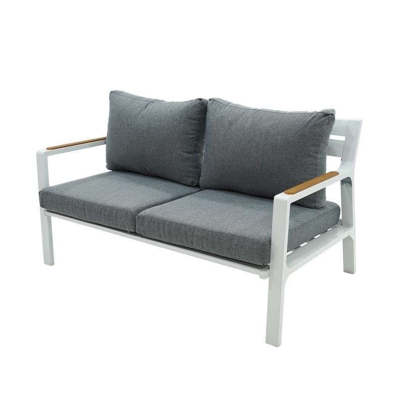 Completo Divano Iside | Struttura in Alluminio Bianco e Polywood