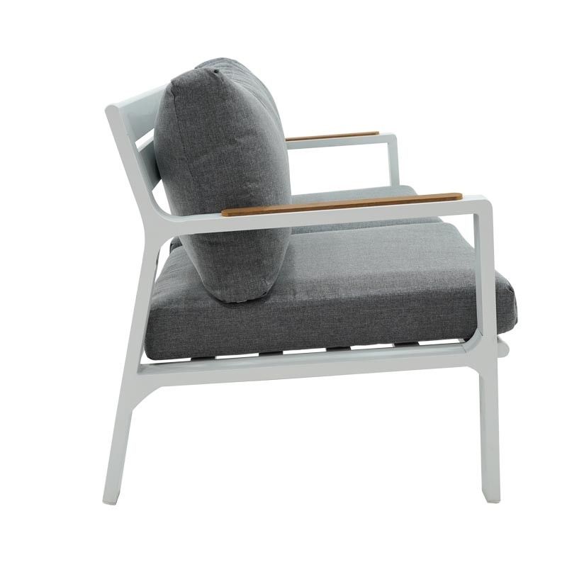 Completo Divano Iside | Struttura in Alluminio Bianco e Polywood