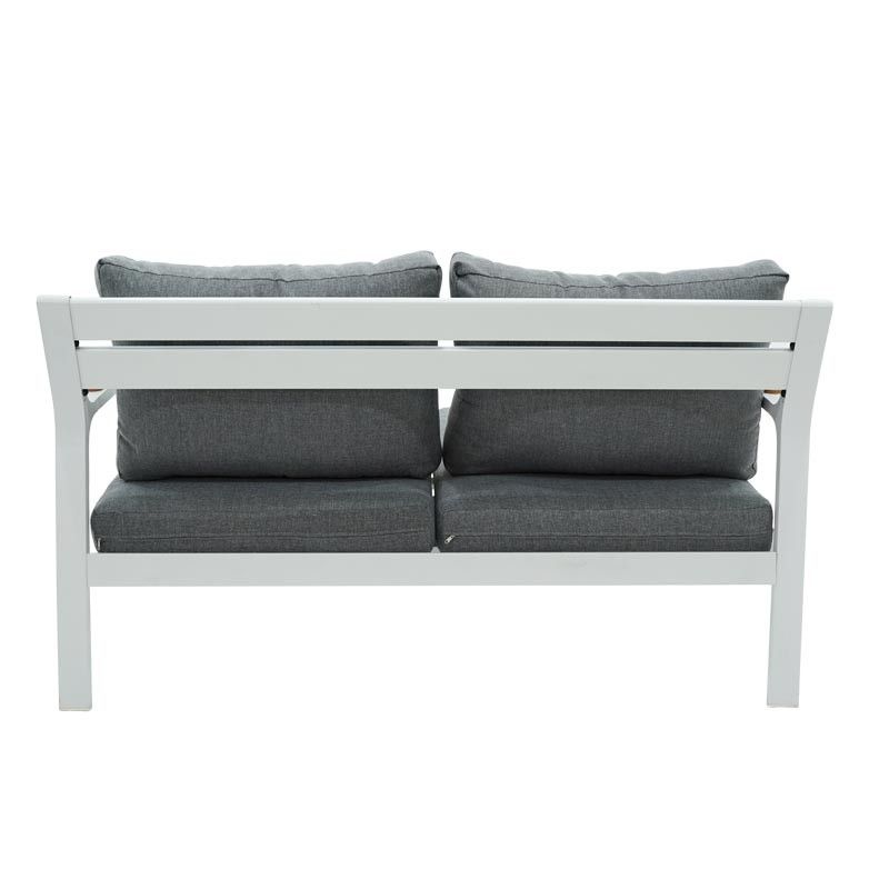 Completo Divano Iside | Struttura in Alluminio Bianco e Polywood