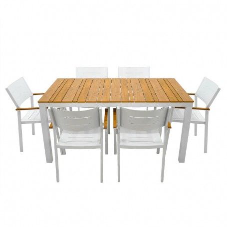 Completo Tavolo Ruti | Struttura in Alluminio Bianco e Polywood Completo Tavolo Ruti | Struttura in Alluminio Bianco e Polywood